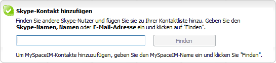 Skype Kontakt hinzufügen