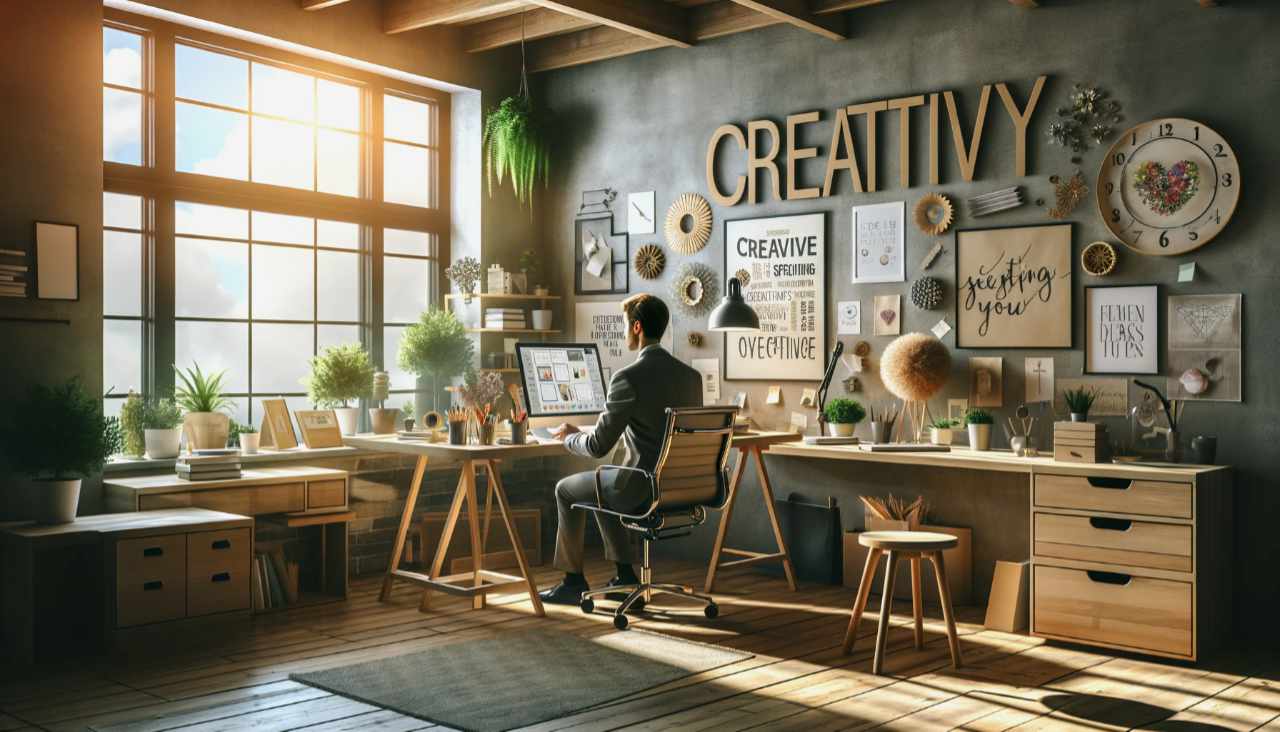 Gestalte deinen Arbeitsplatz für maximale Kreativität (genrated with DALL·E 2)